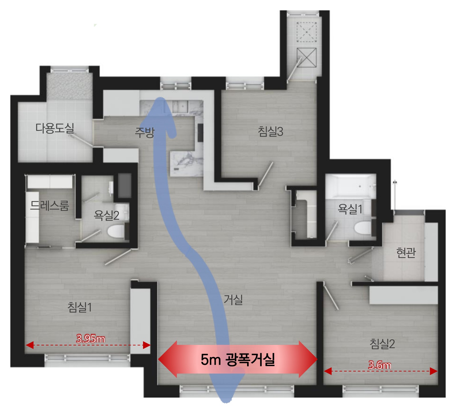 회천중앙역 파라곤 아파트 72 평면도